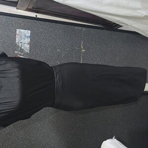 Express Black and Cream Satin Blouse